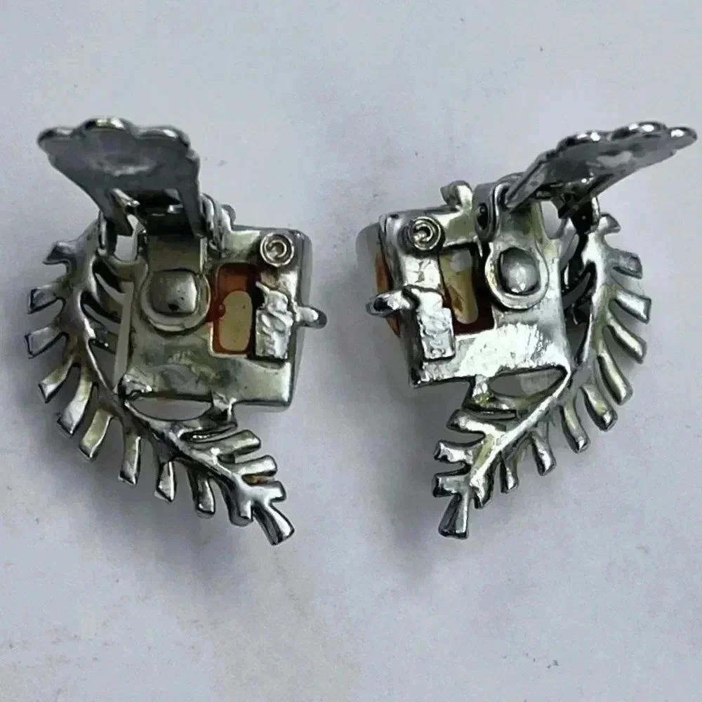 Vintage Silver Clip On Earrings